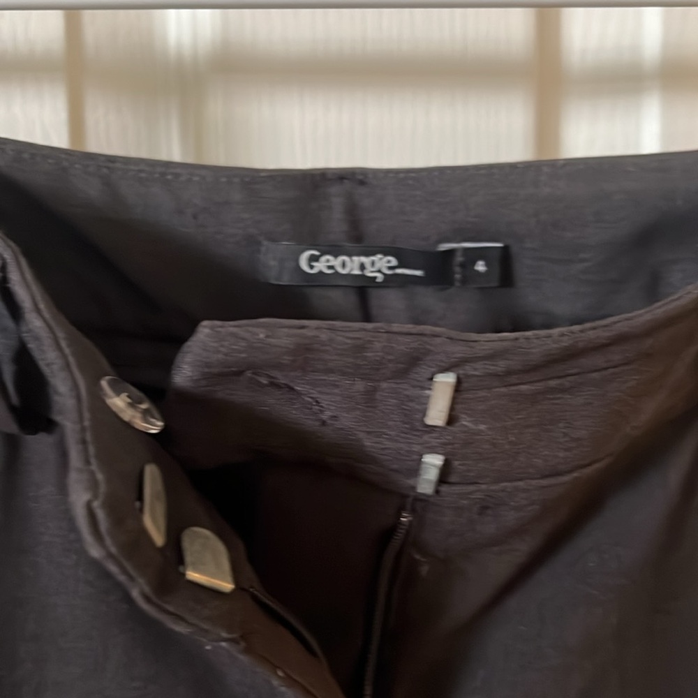 2 Pairs: Wider Leg Trousers 2 Similar Pairs of datk grey Women's dress Pants